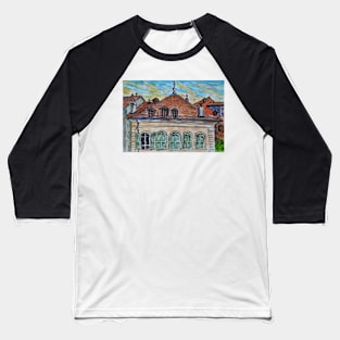 Watercolor Sketch - Genève, Rue de la Fontaine 15 Baseball T-Shirt